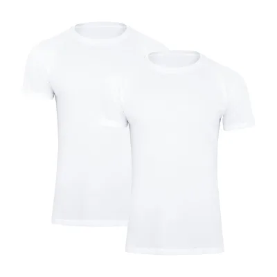 Paolo Renzo® Rundhals T-Shirt 8 Stück - Größe M - Schwarz