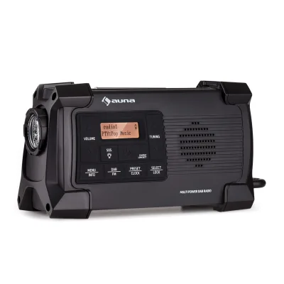 Patagonia DAB+ Outdoor-Radio DAB / DAB+ / FM Kurbelaufladung USB   SOS-Alarm wasserdicht Schwarz