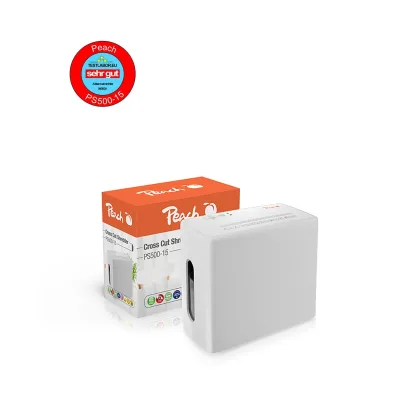 Peach Aktenvernichter SuperSilent - ~40dB - 4x38, P-4 - 6 Blatt - PS500-15