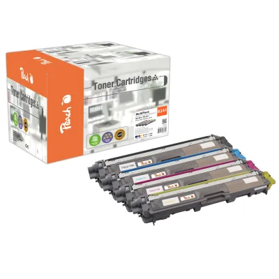 Peach B241  4 Toner (bk, c/m/y) ersetzt Brother TN-241 für z.B. Brother DCP -9020 CDW, Brother HL -3140 CW, Brother HL -3150 CDN (wiederaufbereitet)