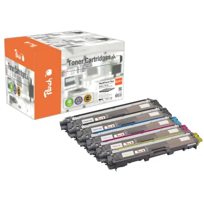 Peach B241  5 Toner (2*bk, c/m/y) ersetzt Brother TN-241 für z.B. Brother DCP -9020 CDW, Brother HL -3140 CW, Brother HL -3150 CDN (wiederaufbereitet)