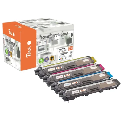 Peach B242  4 Toner XL (bk, c/m/y) ersetzt Brother TN-242, TN-246 für z.B. Brother DCP -9022 CDW, Brother HL -3142 CW, Brother HL -3152 CDW (wiederaufbereitet)