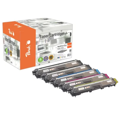 Peach B242  5 Toner (2*bk, c/m/y) ersetzt Brother TN-242 für z.B. Brother DCP -9022 CDW, Brother HL -3142 CW, Brother HL -3152 CDW (wiederaufbereitet)
