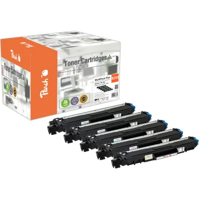 Peach B243  5 Toner (2*bk, c/m/y) ersetzt Brother TN-243 für z.B. Brother DCPL 3550 CDW, Brother MFCL 3770 CDW, Brother DCPL 3510 CDW (wiederaufbereitet)