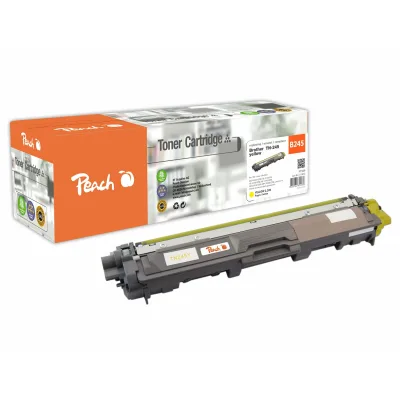 Peach B245 Y Toner XL ye ersetzt Brother TN-245Y für z.B. Brother DCP -9020 CDW, Brother HL -3140 CW, Brother HL -3150 CDN, Brother HL -3150 CDW (wiederaufbereitet)