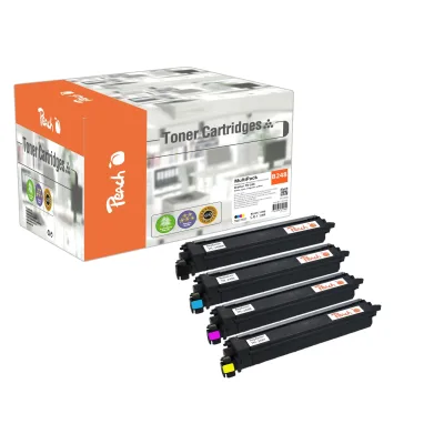 Peach B248  4 Toner (bk, c/m/y) ersetzt Brother TN-248 für z.B. Brother DCPL 3560 CDW, Brother MFCL 3760 CDW, Brother MFCL 8390 CDW (wiederaufbereitet)