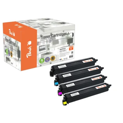 Peach B248 XL 4 Toner XL (bk, c/m/y) ersetzt Brother TN-248XL für z.B. Brother DCPL 3560 CDW, Brother MFCL 3760 CDW, Brother MFCL 8390 CDW (wiederaufbereitet)