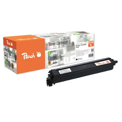 Peach B248 XLBK Toner XL bk ersetzt Brother TN-248XLBK für z.B. Brother DCPL 3560 CDW, Brother MFCL 3760 CDW, Brother MFCL 8390 CDW (wiederaufbereitet)