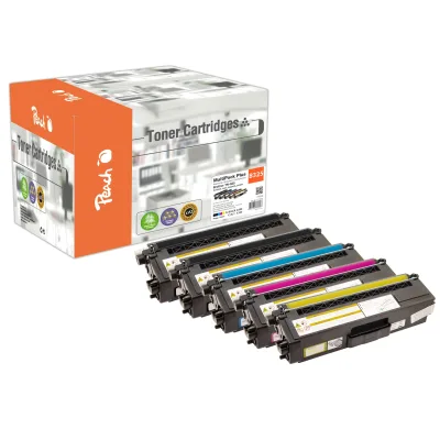 Peach B325  5 Toner XL (2*bk, c/m/y) ersetzt Brother TN-325 für z.B. Brother DCP -9055 CDN, Brother DCP -9270 CDN, Brother HL -4100 (wiederaufbereitet)