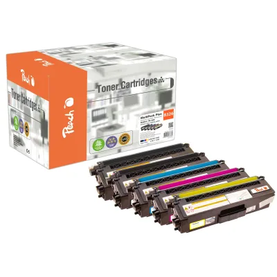 Peach B326  5 Toner XL (2*bk, c/m/y) ersetzt Brother TN-326 für z.B. Brother DCPL 8400 CDN, Brother DCPL 8450 CDW, Brother HLL 8250 CDN (wiederaufbereitet)