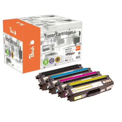 Peach B421  4 Toner (bk, c/m/y) ersetzt Brother TN-421 für z.B. Brother DCPL 8410 CDW, Brother MFCL 8690 CDW, Brother DCPL 8410 CDN (wiederaufbereitet)