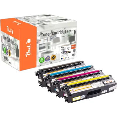 Peach B910  4 Toner (bk, c/m/y) ersetzt Brother TN-910 für z.B. Brother HLL 9310 CDW, Brother HLL 9310 CDWT, Brother HLL 9310 CDWTT (wiederaufbereitet)