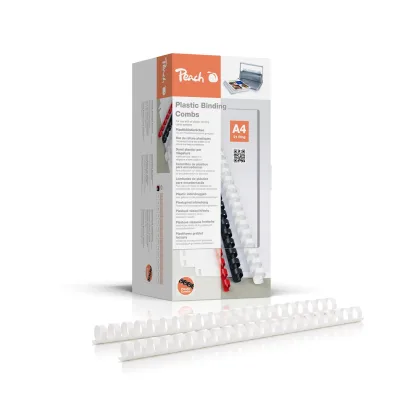Peach Binderücken 6mm, für 25 Blatt A4, weiss, 500 Stück