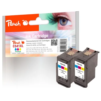 Peach C541 XLC 2 Druckköpfe XL 2*col ersetzt Canon CL-541XLC, 5226B004 für z.B. Canon Pixma TS 5150, Canon Pixma TS 5151, Canon Pixma MG 2250 (wiederaufbereitet)
