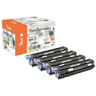 Peach C707  4 Toner (bk, c/m/y) ersetzt Canon CRG-707, 9424A004, 9423A004, 9422A004, 9421A004  für z.B. Canon ISensys LBP -5000 (wiederaufbereitet)