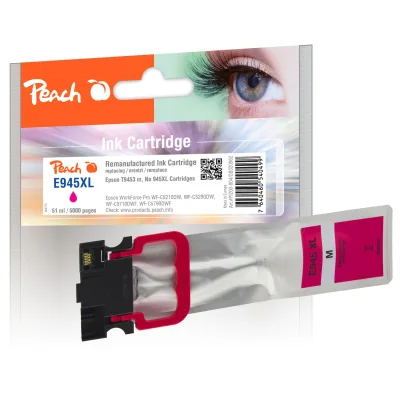 Peach E944/945/946 Druckerpatrone XL ma ersetzt Epson T9453, No. 945XLM, C13T945340 für z.B. Epson WorkForce Pro WFC 5210 DW (wiederaufbereitet)