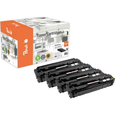 Peach HP 054 H 4 Toner XL (bk, c/m/y) ersetzt Canon CRG-054H, 3028C002, 3027C002, 3026C002, 3025C002 für z.B. Canon iSENSYS LBP -620 (wiederaufbereitet)