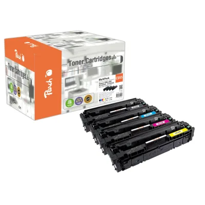 Peach HP 055  4 Toner (bk, c/m/y) ersetzt Canon CRG-055, 3016C002, 3015C002, 3014C002, 3013C002 für z.B. Canon iSENSYS LBP -660 (wiederaufbereitet)