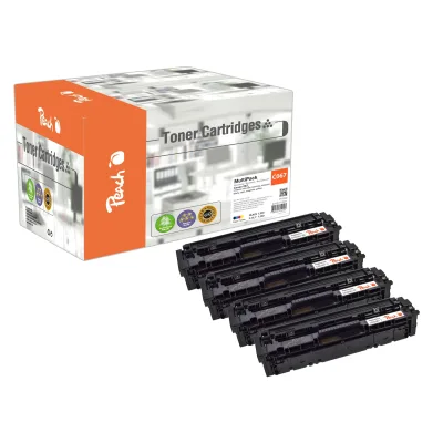 Peach HP 207-W2210/1/2/3-C067 4 Toner (bk, c/m/y) ersetzt Canon 067, 5102C002, 5101C002, 5100C002, 5099C002 für z.B. Canon iSENSYS MF 650 (wiederaufbereitet)