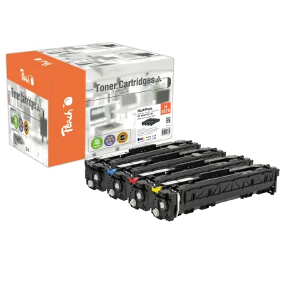 Peach HP 207 X 4 Toner XL (bk, c/m/y) ersetzt HP No. 207X, W2210X, W2211X, W2212X, W2213X für z.B. HP Color LaserJet Pro MFP M 282 nw (wiederaufbereitet)