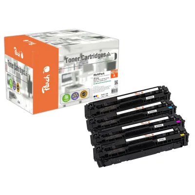 Peach HP 219 A 4 Toner (bk, c/m/y) ersetzt HP No. 219A, W2190A, W2191A, W2192A, W2193A für z.B. HP Color LaserJet Pro 3202 dw (wiederaufbereitet)