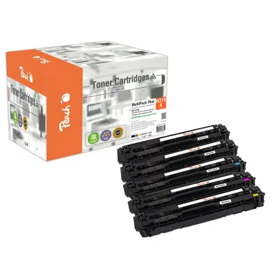Peach HP 219 A 5 Toner (2*bk, c/m/y) ersetzt HP No. 219A, W2190A*2, W2191A, W2192A, W2193A für z.B. HP Color LaserJet Pro 3202 dw (wiederaufbereitet)