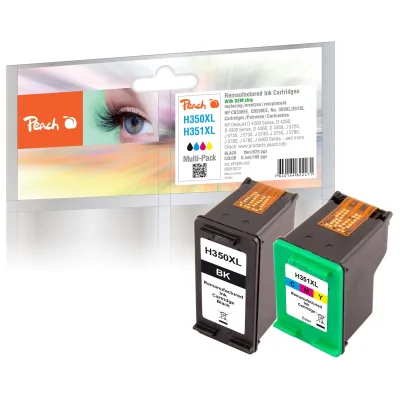 Peach HP 350 XL 2 Druckköpfe XL (bk, col) ersetzt HP No. 350XL, No. 351XL, CB336EE, CB338EE für z.B. HP DeskJet D 4200, HP DeskJet D 4260 (wiederaufbereitet)