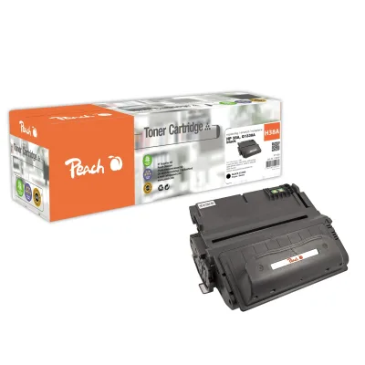 Peach HP 38 ABK Toner bk ersetzt HP No. 38A BK, Q1338A für z.B. HP LaserJet 4200, HP LaserJet 4200 DTN, HP LaserJet 4200 DTNS, HP LaserJet 4200 LN (wiederaufbereitet)