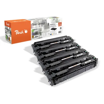 Peach HP 415 X 4 Toner XL (bk, c/m/y) ersetzt HP No. 415X, W2030X, W2031X, W2032X, W2033X für z.B. HP Color LaserJet Pro MFP M 479 dw (wiederaufbereitet)