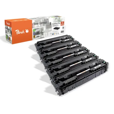 Peach HP 415 X 5 Toner XL (2*bk, c/m/y) ersetzt HP No. 415X, W2030X*2, W2031X, W2032X, W2033X für z.B. HP Color LaserJet Pro MFP M 479 dw (wiederaufbereitet)