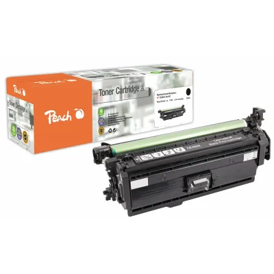 Peach HP 507 XBK Toner XL bk ersetzt HP No. 507X BK, CE400X für z.B. HP LaserJet Enterprise 500 color M 551 dn, HP LaserJet Pro 500 (wiederaufbereitet)
