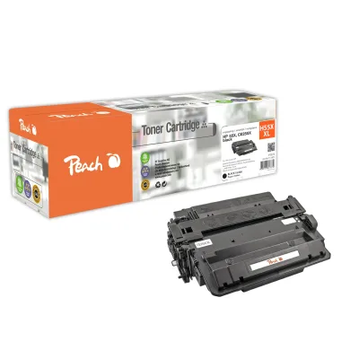 Peach HP 55 XBK Toner XL bk ersetzt HP No. 55XBK, CE255X für z.B. HP LaserJet Enterprise 500 MFP M 525 dn, HP LaserJet Enterprise 500 MFP M 525 f (wiederaufbereitet)
