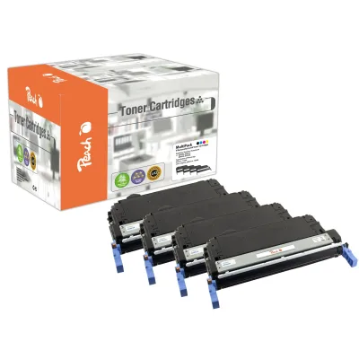 Peach HP 643 A 4 Toner (bk, c/m/y) ersetzt HP No. 643A für z.B. HP Color LaserJet 4700, HP Color LaserJet 4700 DN, HP Color LaserJet 4700 DTN (wiederaufbereitet)