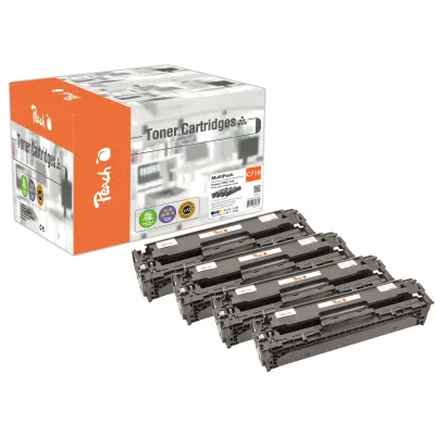 Peach HP 718  4 Toner (bk, c/m/y) ersetzt Canon No. 718, 2659-2662B002 für z.B. Canon ISensys LBP -7200, Canon ISensys LBP -7200 c (wiederaufbereitet)