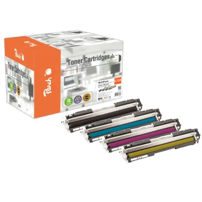 Peach HP 729  4 Toner (bk, c/m/y) ersetzt Canon No. 729, 4370B002, 4369B002, 4368B002, 4367B002 für z.B. Canon ISensys LBP -7000 (wiederaufbereitet)
