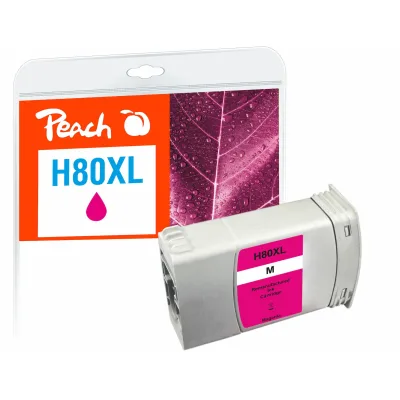 Peach HP 80  Druckerpatrone XL ma ersetzt HP 80XL M, C4847A für z.B. HP DesignJet 1050 C, HP DesignJet 1050 C Plus, HP DesignJet 1055 CM (wiederaufbereitet)