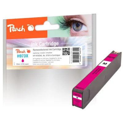 Peach HP 973 XM Druckerpatrone XL ma ersetzt HP No. 973X M, F6T82AE für z.B. HP PageWide Pro 450, HP PageWide Pro 452 dn, HP PageWide Pro 452 dw (wiederaufbereitet)