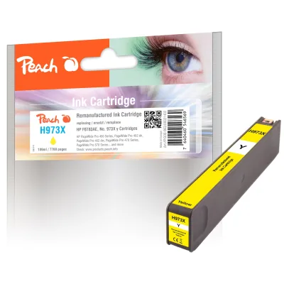 Peach HP 973 XY Druckerpatrone XL ye ersetzt HP No. 973X Y, F6T83AE für z.B. HP PageWide Pro 450, HP PageWide Pro 452 dn, HP PageWide Pro 452 dw (wiederaufbereitet)