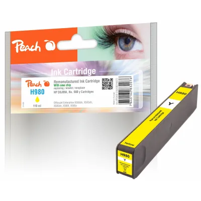 Peach HP 980 y Druckerpatrone ye ersetzt HP No. 980 y, D8J09A für z.B. HP OfficeJet Enterprise Color Flow X 585 z MFP (wiederaufbereitet)