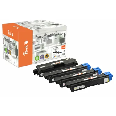 Peach K580  4 Toner (bk, c/m/y) ersetzt Kyocera TK-580 für z.B. Kyocera ECOSYS P 6021 cdn, Kyocera FSC 5150 DN (wiederaufbereitet)