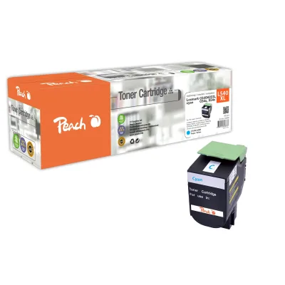 Peach L54  Toner XL cy ersetzt Lexmark C540H2CG für z.B. Lexmark C 540 N, Lexmark C 543 DN, Lexmark C 544 DN, Lexmark C 544 DTN, Lexmark C 544 DW (wiederaufbereitet)