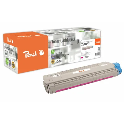 Peach O4348/69 Toner ma ersetzt OKI 43487710 für z.B. OKI C 8600 CDTN, OKI C 8600 DN, OKI C 8600 DTN, OKI C 8600 N, OKI C 8600, OKI C 8800 CDTN (wiederaufbereitet)