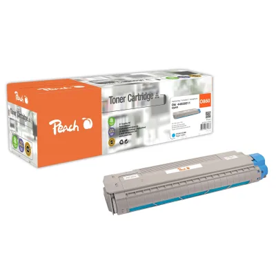 Peach O4405  Toner cy ersetzt OKI 44059211 für z.B. OKI CX 2633, OKI MC 860 CDTN, OKI MC 860 CDXN, OKI MC 860 DN (wiederaufbereitet)
