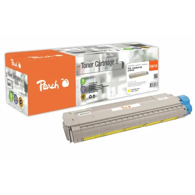 Peach O440591  Toner ye ersetzt OKI 44059105 für z.B. OKI C 810 CDTN, OKI C 810 DN, OKI C 810 N, OKI C 830 CDTN, OKI C 830 DN, OKI C 830 DTN (wiederaufbereitet)