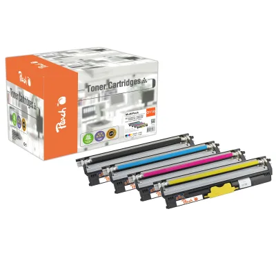 Peach O4425  4 Toner (bk, c/m/y) ersetzt OKI 44250721-0724 für z.B. OKI C 110, OKI C 130 N, OKI MC 160 N (wiederaufbereitet)