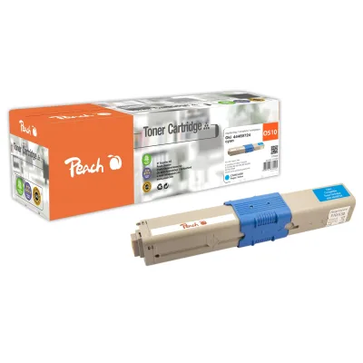 Peach O4446/4449 Toner XL cy ersetzt OKI 44469724 für z.B. OKI C 510 DN, OKI C 511 DN, OKI C 530 DN, OKI C 531 DN, OKI MC 561 DN, OKI MC 562 DN (wiederaufbereitet)