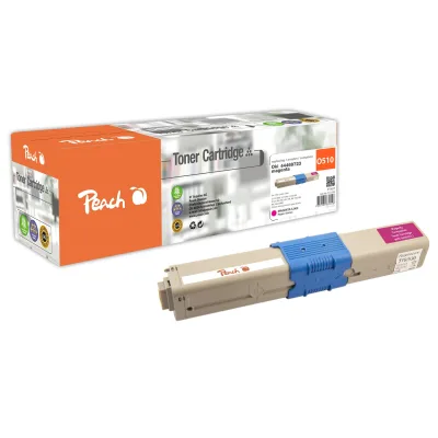 Peach O4446/4449 Toner XL ma ersetzt OKI 44469723 für z.B. OKI C 510 DN, OKI C 511 DN, OKI C 530 DN, OKI C 531 DN, OKI MC 561 DN, OKI MC 562 DN (wiederaufbereitet)