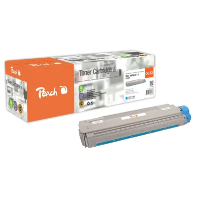 Peach O4484  Toner cy ersetzt OKI 44844615 für z.B. OKI C 822 CDTN, OKI C 822 DN, OKI C 822 N, OKI C 822 (wiederaufbereitet)