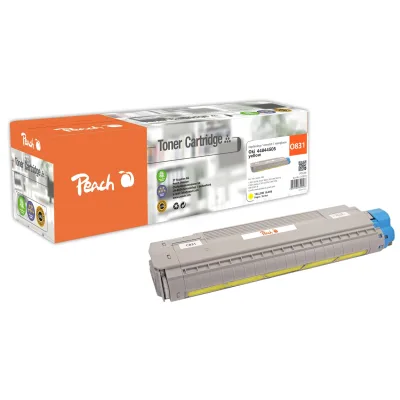 Peach O4484  Toner ye ersetzt OKI 44844505 für z.B. OKI C 831 CDTN, OKI C 831 DM, OKI C 831 DN, OKI C 831 N, OKI C 831, OKI C 841 CDTN (wiederaufbereitet)