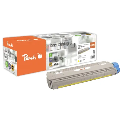 Peach O464711/464338 Toner ye ersetzt OKI 46471101 für z.B. OKI C 823 DN, OKI C 823 N, OKI C 823, OKI C 833 DN, OKI C 833 DT, OKI C 833 N (wiederaufbereitet)